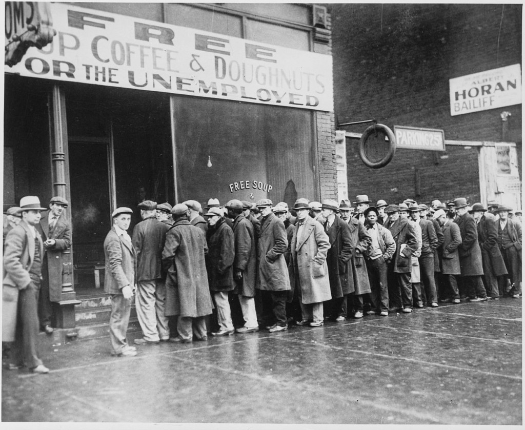 1249px-Unemployed men queued outside a depression soup kitchen opened in Chicago by Al Capone 02-1931 - NARA - 541927-1024x839